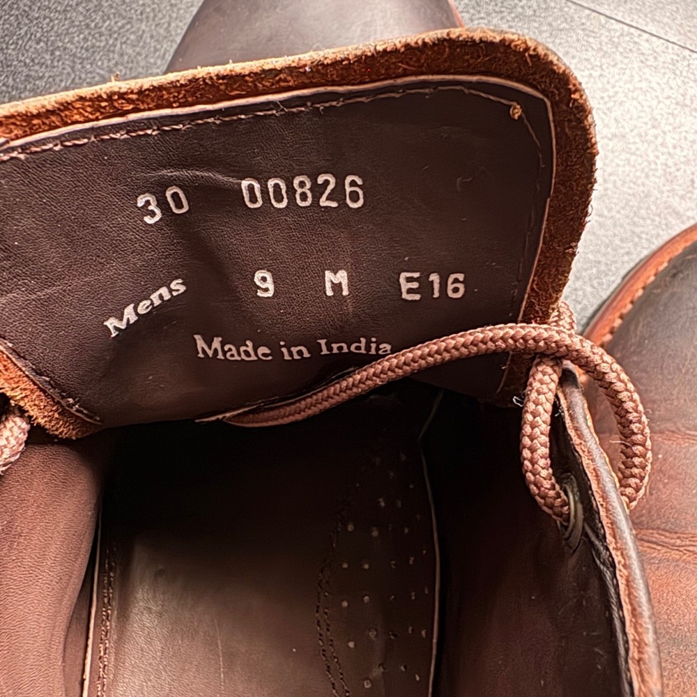 H.S. Trask leather Men Sz 9‎ Brown Chukka Ankle Boots durable Chelsea distressed - Picture 9 of 10